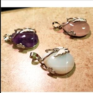 Beautiful enamel butterfly teardrop necklace